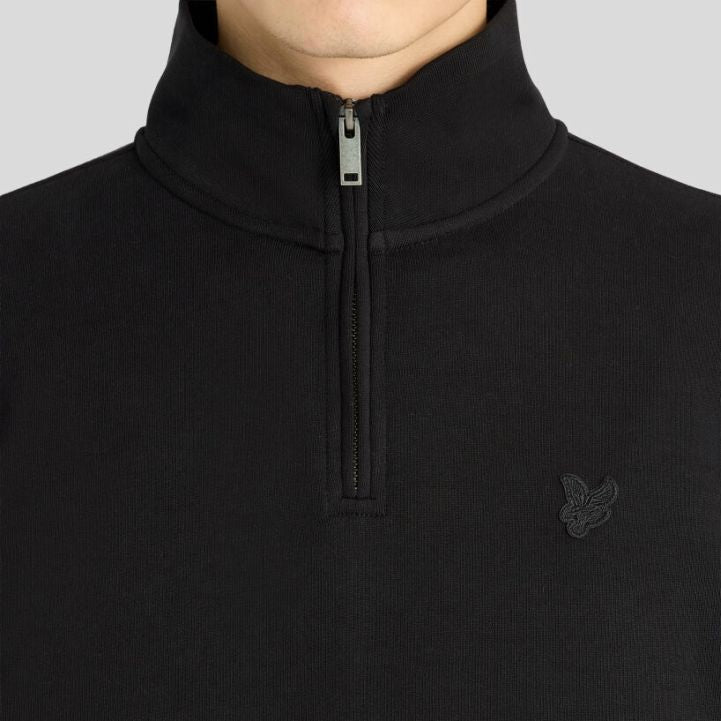 Lyle & Scott Superfine Quarter Zip Sweater Zwart