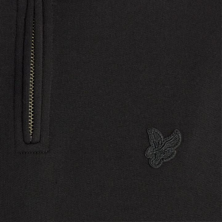 Lyle & Scott Superfine Quarter Zip Sweater Zwart