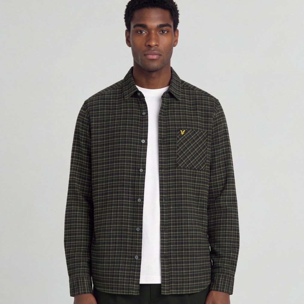 Lyle & Scott Tartan Flannel Overhemd Zwart
