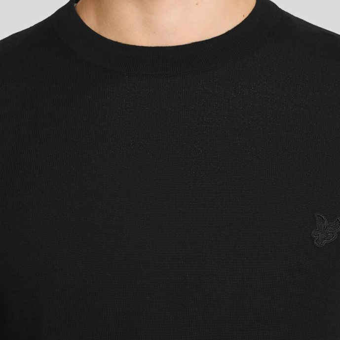 Lyle & Scott Tonal Superfine Sweater Zwart