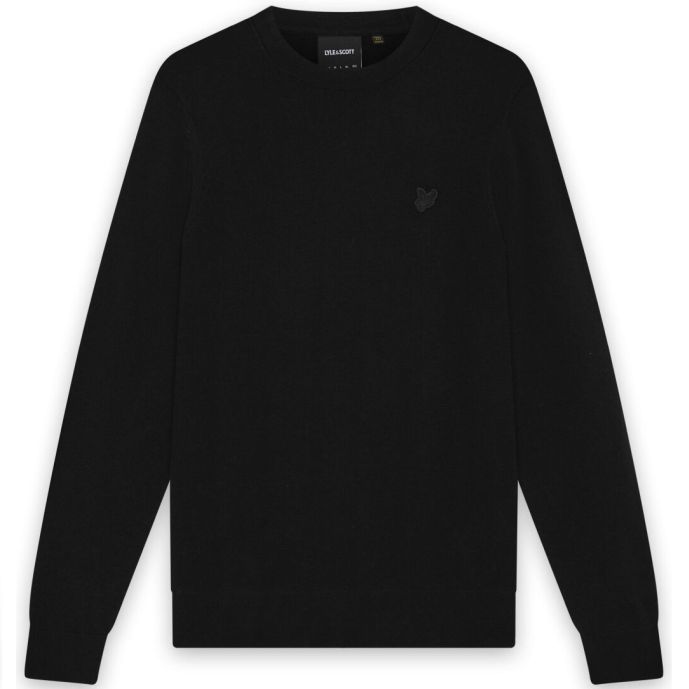 Lyle & Scott Tonal Superfine Sweater Zwart