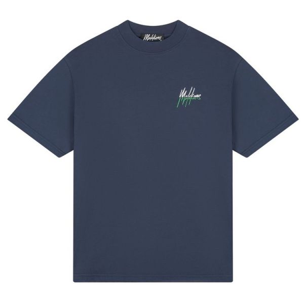 Malelions Oversized Split T-shirt Navy