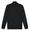 Malelions Knitted Quarter Zip Sweater Zwart