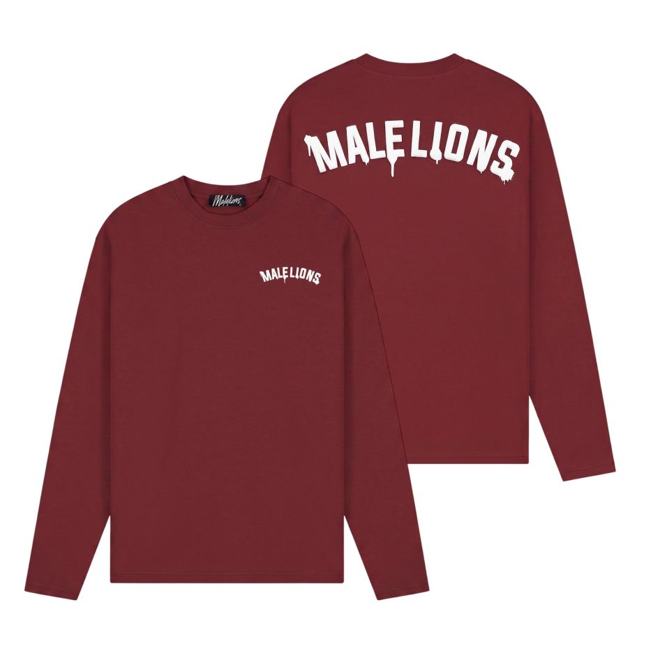 Malelions Society Club Longsleeve T-shirt Bordeaux