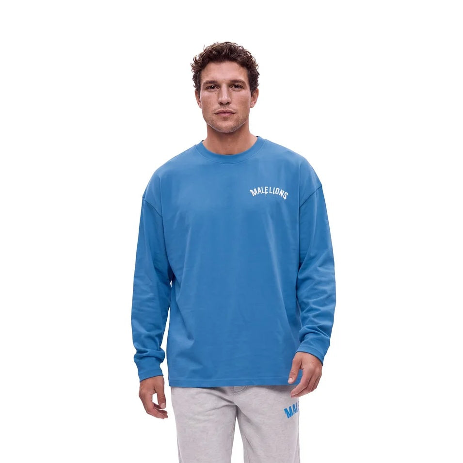 Malelions Society Club Longsleeve T-shirt Blauw