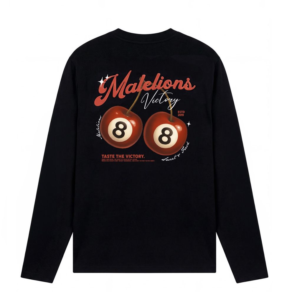 Malelions Victory Taste Longsleeve T-shirt Zwart