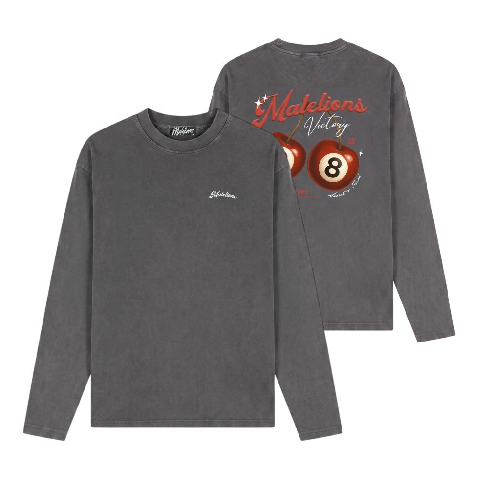 Malelions Victory Taste Longsleeve T-shirt Antraciet