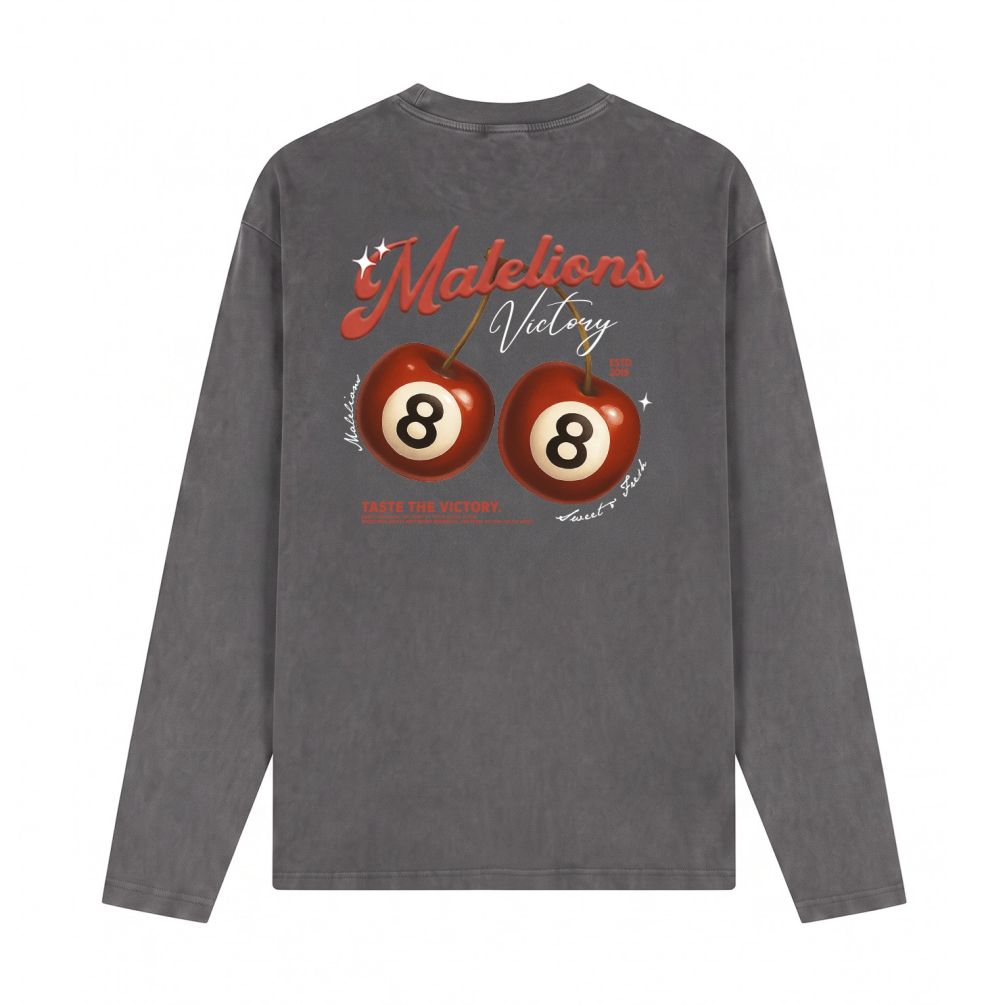 Malelions Victory Taste Longsleeve T-shirt Antraciet