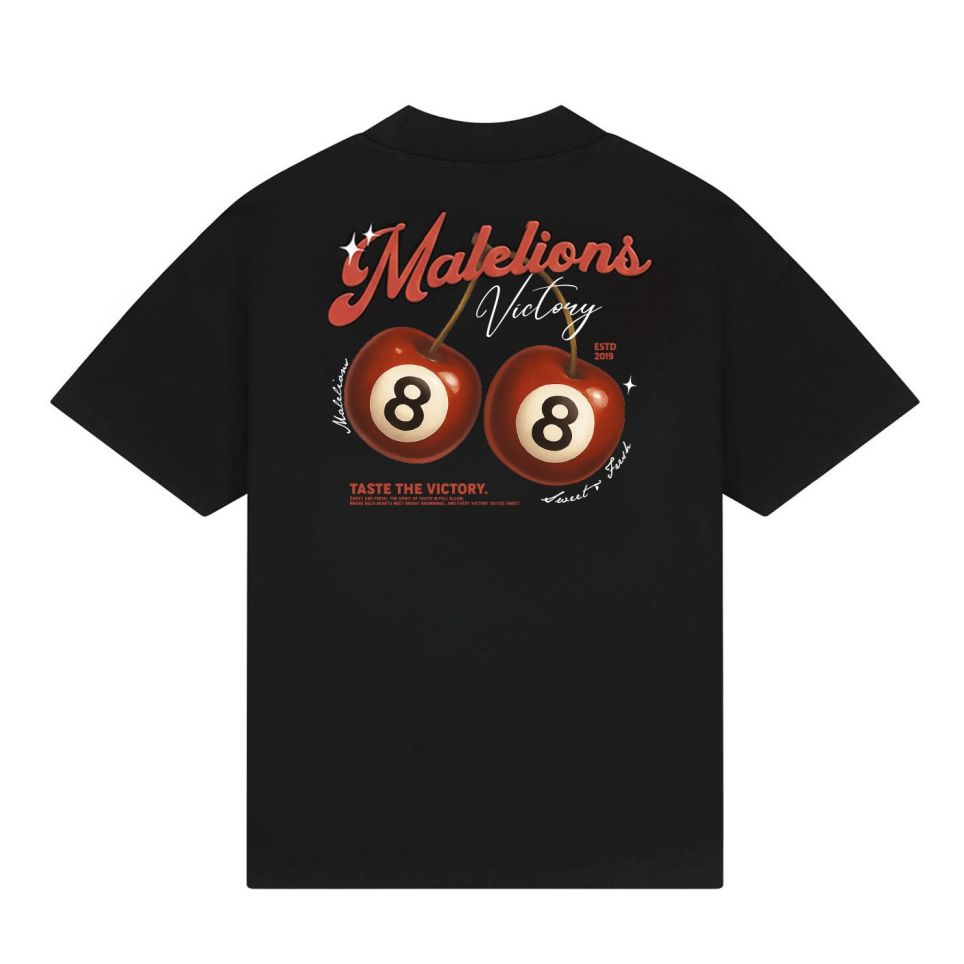 Malelions Victory Taste T-shirt Zwart