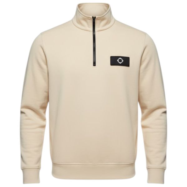 Ma.strum Neo Quarter Zip Sweater Off White