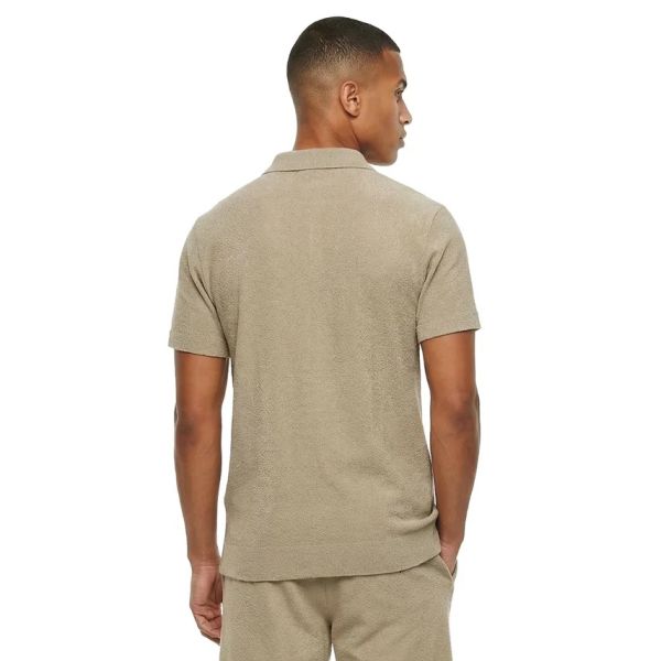 Malelions Bouclé Polo Beige