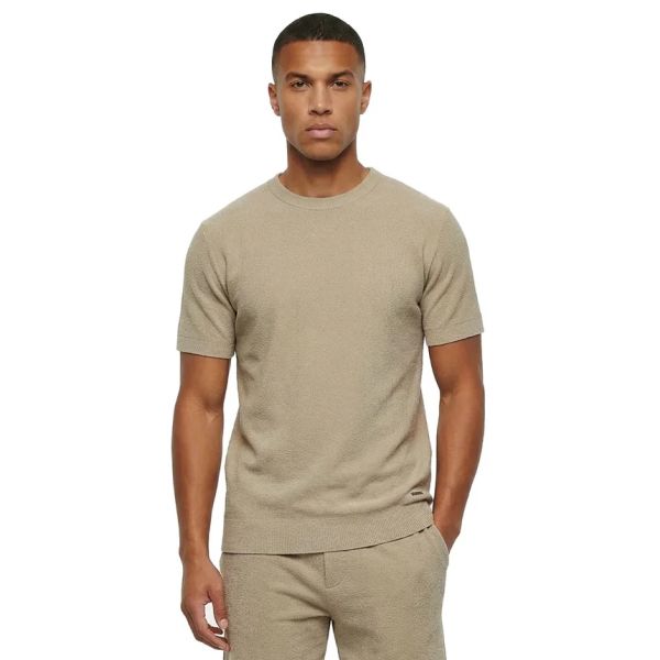 Malelions Bouclé T-shirt Beige