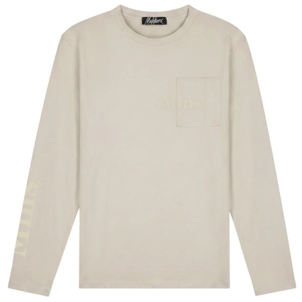 Malelions Department Longsleeve T-shirt Beige
