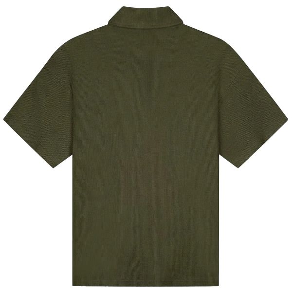 Malelions Emblem Seersucker Buttonless Polo Groen