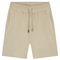 Malelions Emblem Seersucker Korte Broek Beige