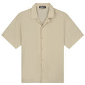 Malelions Emblem Seersucker Overhemd Beige