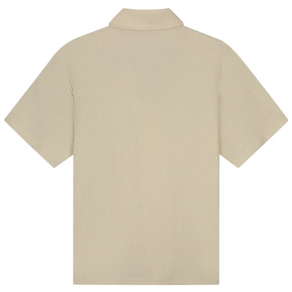 Malelions Emblem Seersucker Overhemd Beige