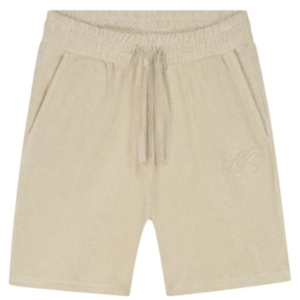 Malelions Emblem Towelling Korte Broek Beige
