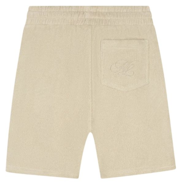 Malelions Emblem Towelling Korte Broek Beige