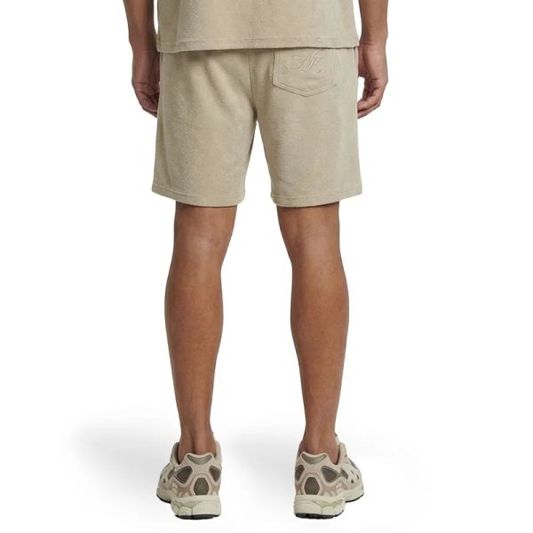 Malelions Emblem Towelling Korte Broek Beige