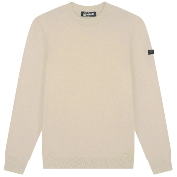 Malelions Knitted Sweater Beige