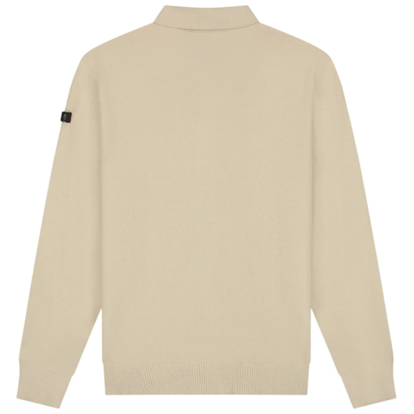 Malelions Knitted Zip Vest Beige