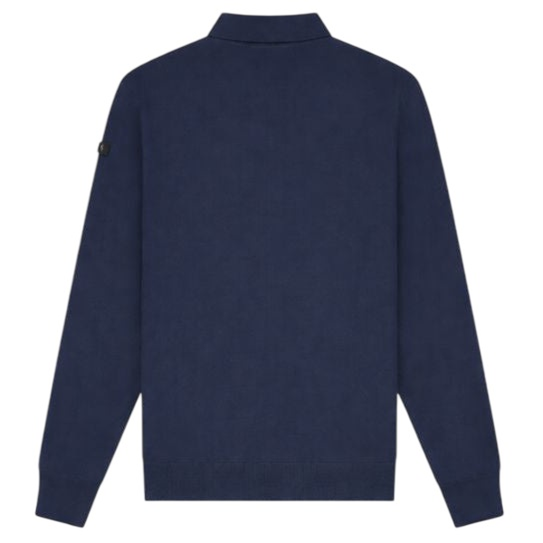 Malelions Knitted Zip Vest Navy