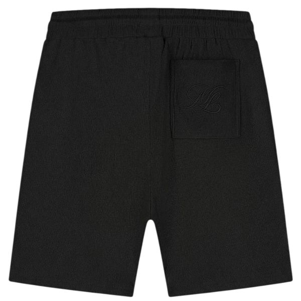 Malelions Emblem Seersucker Korte Broek Zwart