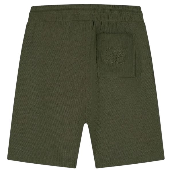 Malelions Emblem Seersucker Korte Broek Groen