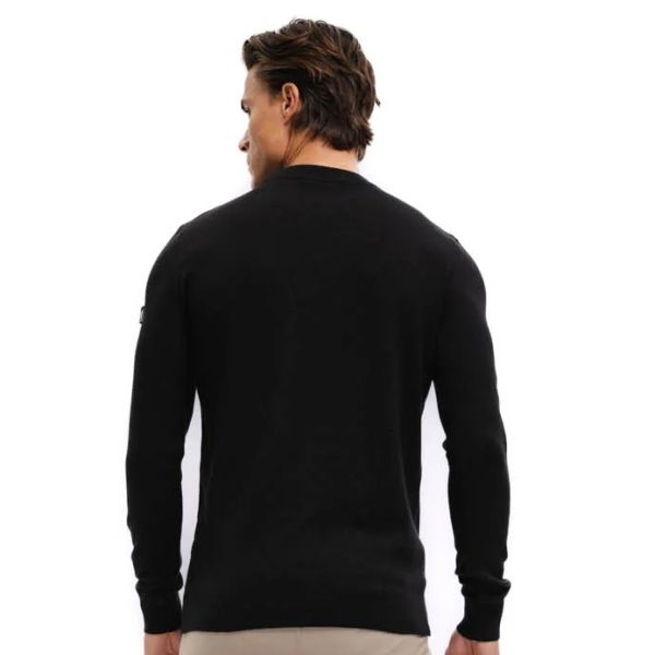Malelions Men Knitted Crewneck Zwart