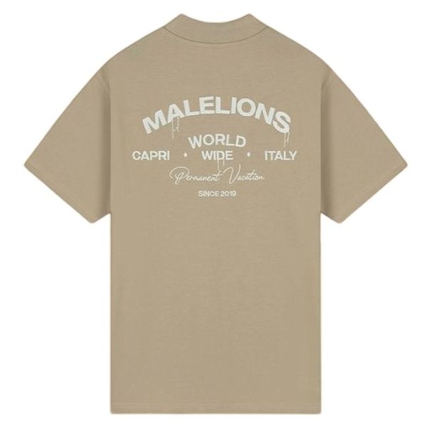 Malelions Permanent Vacation T-shirt Bruin