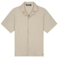 Malelions Ribbed Camp Collar Overhemd Beige