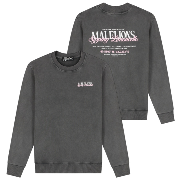 Malelions Sipping Limoncello Sweater Antraciet