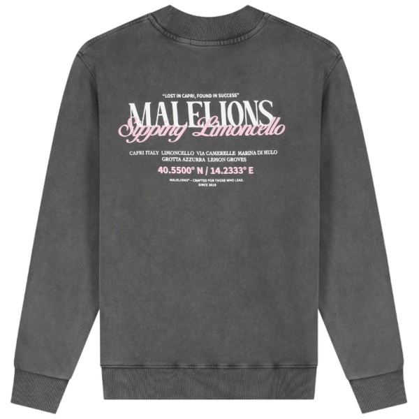 Malelions Sipping Limoncello Sweater Antraciet