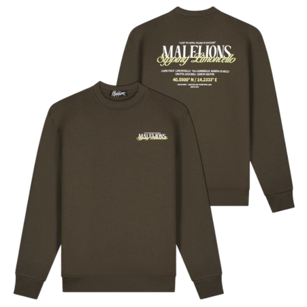 Malelions Sipping Limoncello Sweater Donker Groen