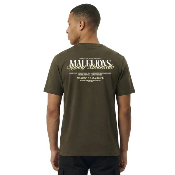 Malelions Men Sipping Limoncello T-Shirt Green