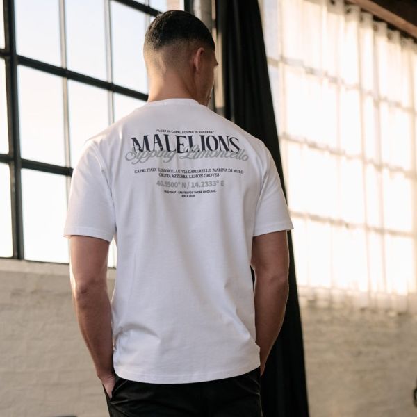 Malelions Men Sipping Limoncello T-Shirt White