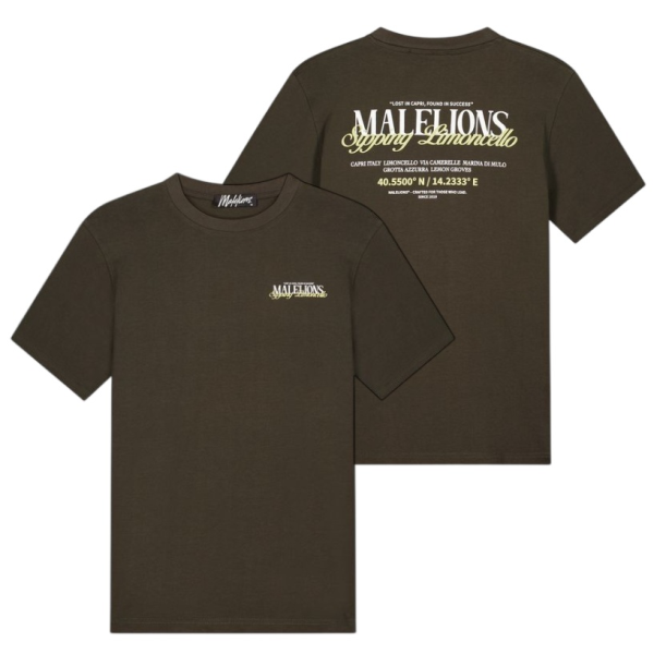 Malelions Sipping Limoncello T-shirt Donker Groen