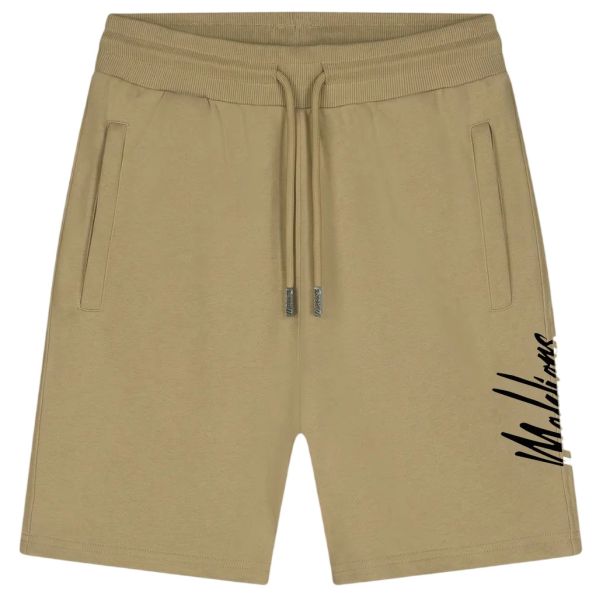 Malelions Split Korte Broek Beige