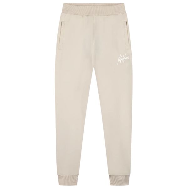 Malelions Striped Signature Trainingsbroek Beige