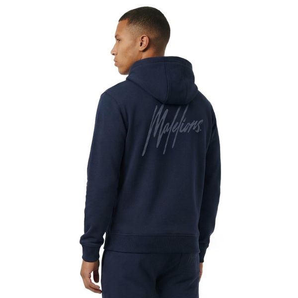 Malelions Striped Signature Vest Navy