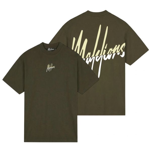 Malelions Oversized Split T-shirt Groen