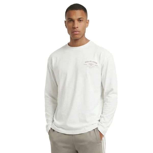 Malelions Permanent Vacation Longsleeve T-shirt Wit