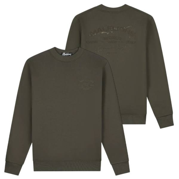 Malelions Permanent Vacation Sweater Groen