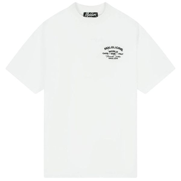 Malelions Permanent Vacation T-shirt Wit