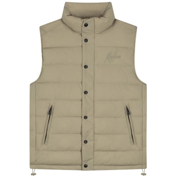 Malelions Placket Padded Bodywarmer Bruin