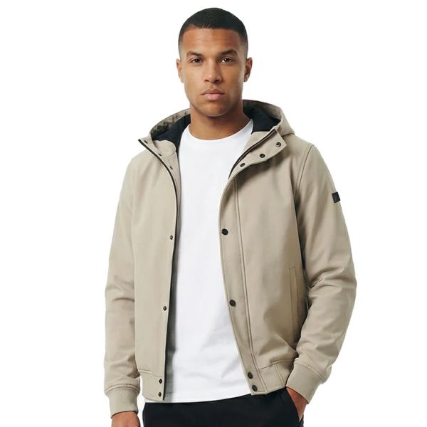 Malelions Placket Softshell Jack Beige