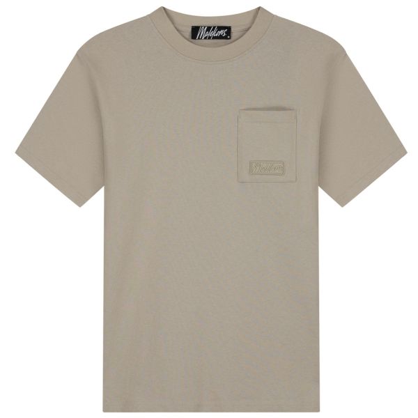 Malelions Pocket T-shirt Beige