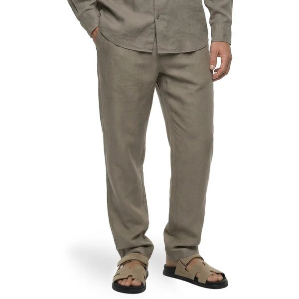 Malelions Premium Linen Broek Beige