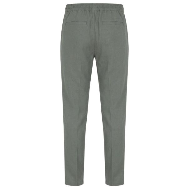Malelions Premium Linen Broek Donker groen